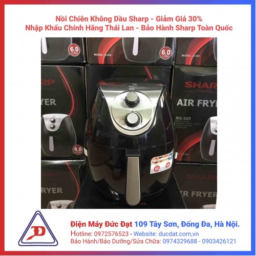 Nồi Chiên Không Dầu Sharp 6.5 Lít Nhập Khẩu Nồi Chiên Không Dầu Sharp 6.5 Lít Nhập Khẩu